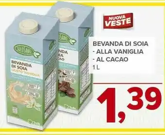 Todis SoloSano Bevanda Di Soia Alla Vaniglia / Al Cacao offerta