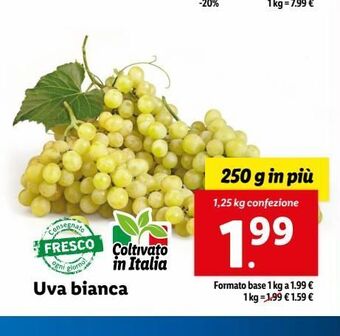 Lidl Uva bianca offerta