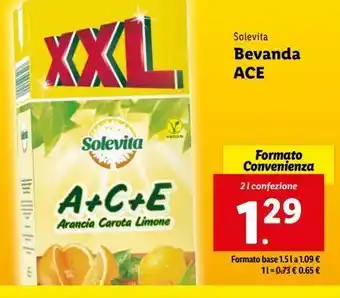 Lidl Bevande ace solevita 2l offerta