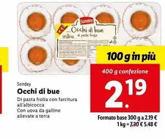 Lidl Occhi di bue 400g offerta