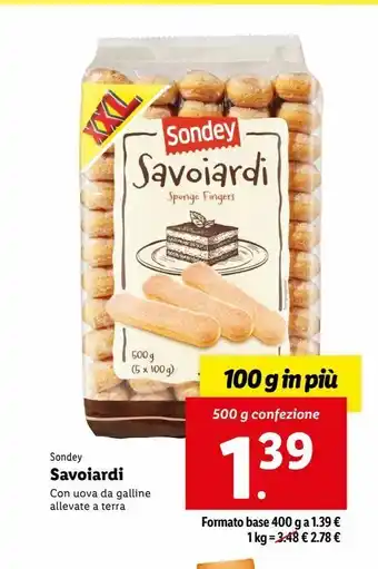 Lidl Savoiardi 500g offerta