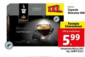 Lidl Capsule ristretto 220g offerta