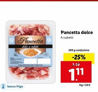 Lidl Pancetta dolce a cubetti offerta