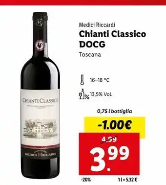 Lidl Chianti classico docg offerta