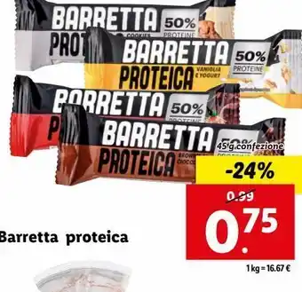 Lidl Barretta proteica 45g offerta