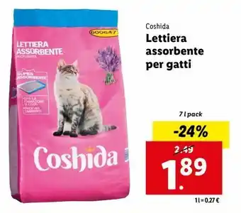 Lidl Lettiera assorbente per gatti offerta