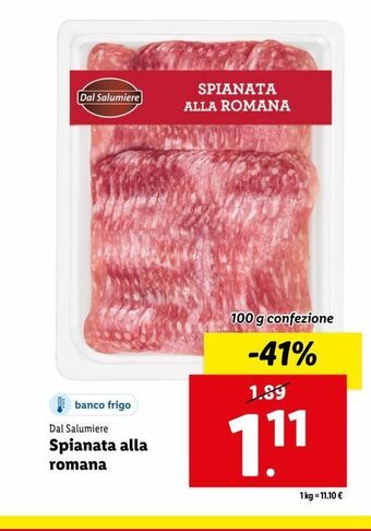 Lidl Spianata alla romana offerta