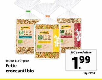 Lidl Fette croccanti bio 200g offerta