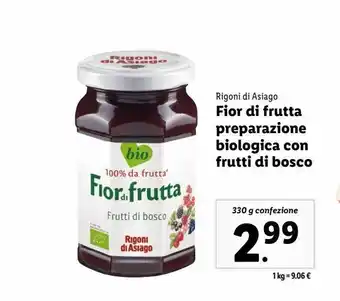 Lidl Fior di futta preparazione biologica con frutti di bosco offerta