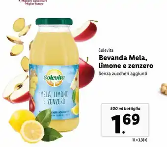 Lidl Bevanda mela, limone e zenzero 500ml offerta