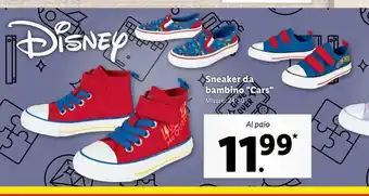 Lidl Sneaker da bambino cars offerta