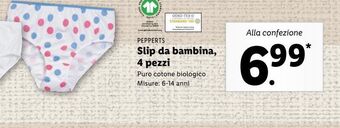 Lidl Slip da bambina 4 pezzi offerta