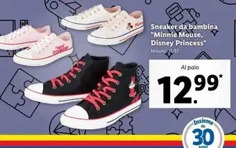 Lidl Sneaker da bambina minnie offerta