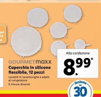 Lidl Coperchio in silicone flessibile, 12 pezzi offerta