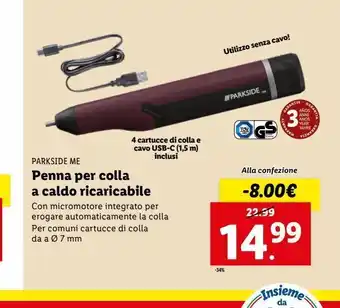 Lidl Pennello per colla a caldo ricaricabile offerta