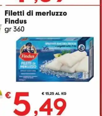 Despar Filetti di merluzzo findus offerta