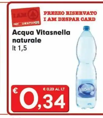 Despar Acqua naturale vitasnella offerta