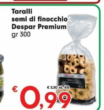 Despar Taralli semi di finocchio despar premium offerta