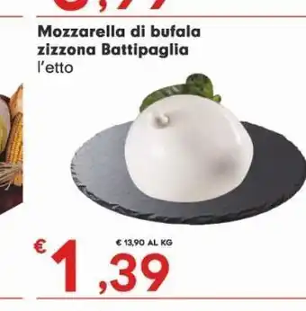 Eurospar Mozzarella di bufala zizzona battipaglia offerta
