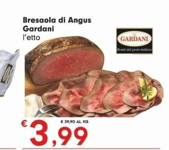 Eurospar Bresaola di angus gardani offerta