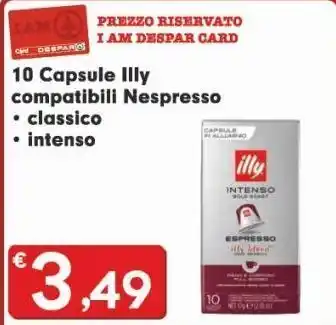 Eurospar 10 capsule illy compatibili nespresso offerta