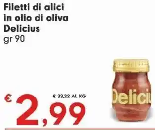 Eurospar Filetti di alici in olio di olivia delicius offerta