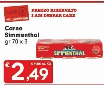 Eurospar Carne simmenthal offerta