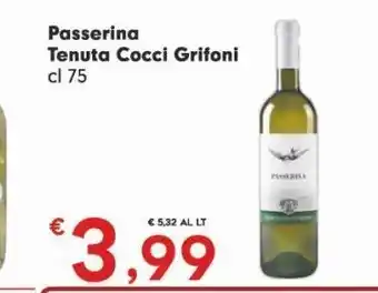 Eurospar Passerina tenuta cocci grifoni offerta