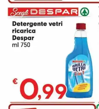 DeSpar Express Detergente vetri ricarica despar offerta
