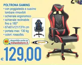 MD Discount Poltrona Gaming offerta