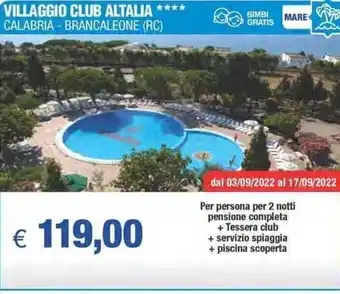 MD Discount Villaggio Club Altalia Calabria Brancaleone offerta