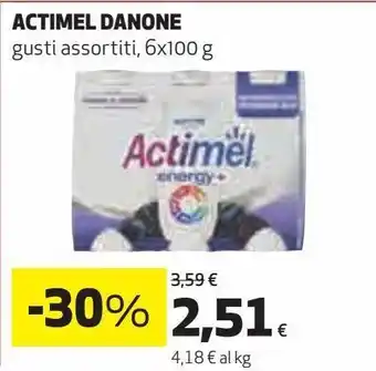 Ipercoop Actimel danone gusti assortiti offerta