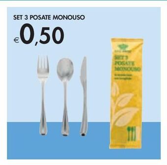 Bennet Set 3 posate monouso offerta