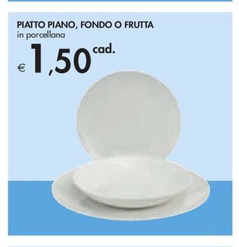 Piatto piano, fondo o frutta
