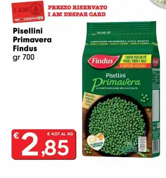 Despar Piselli primavera findus offerta
