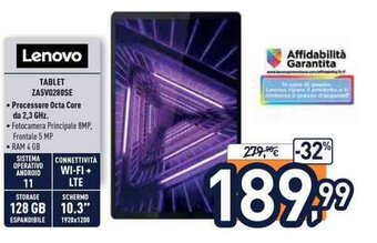Unieuro Lenovo Tablet ZA5V0280SE offerta