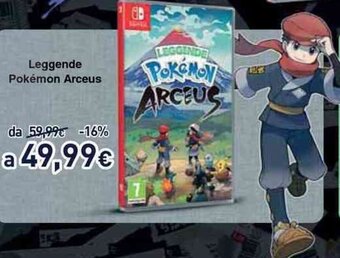 Unieuro Nintendo Switch Leggende Pokémon Arceus offerta