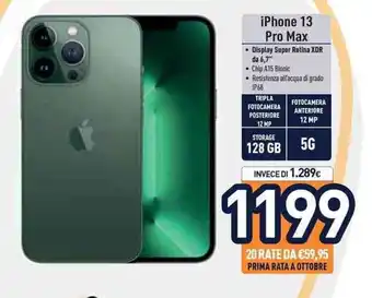 Unieuro Apple iPhone 13 Pro Max offerta