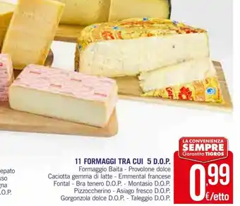 11 Formaggi Tra Cui 5 D.O.P.