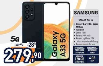 Unieuro Samsung Galaxy A33 5G offerta