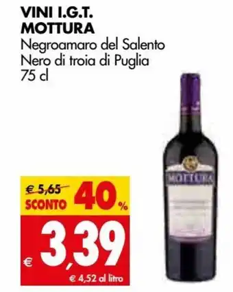 Tigros Mottura Vini I.G.P. Negroamaro del Salento 75 cl offerta