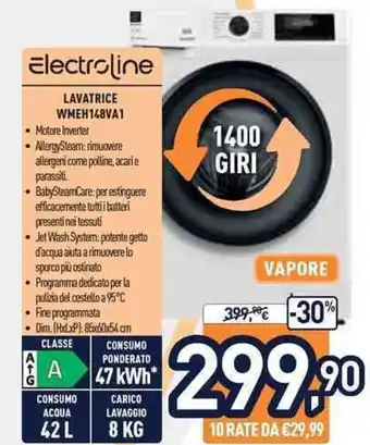 Unieuro Electroline Lavatrice WMEH148VA1 offerta