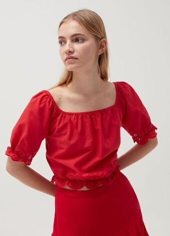OVS Blusa con pizzo sangallo baby angel offerta