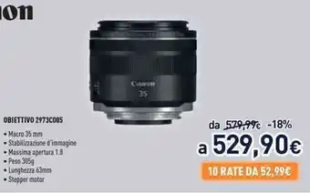 Unieuro Canon Obiettivo 2973C005 offerta