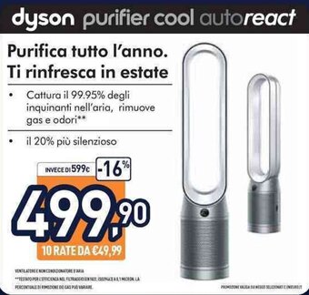 Unieuro dyson purifier cool autoreact offerta