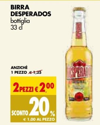Tigros Desperados Birra bottiglia 33 cl offerta