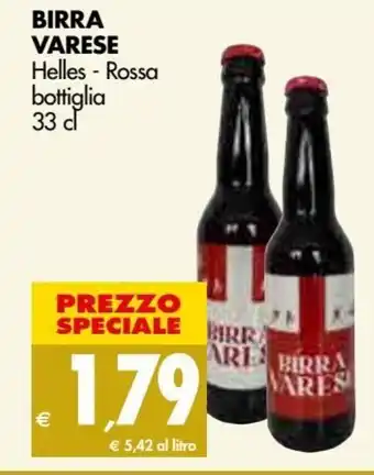 Varese Birra Helles Rossa bottiglia 33 cl