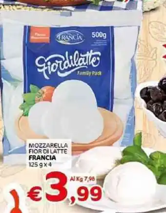 Crai Francia Mozzarella Fior di latte 125g x 4 offerta