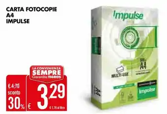 Tigros Impulse Carta Fotocopie A4 offerta