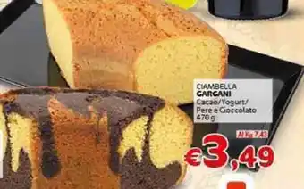 Crai Gargani Ciambella Cacao/Yogurt Pere e Cioccolato 470 g offerta